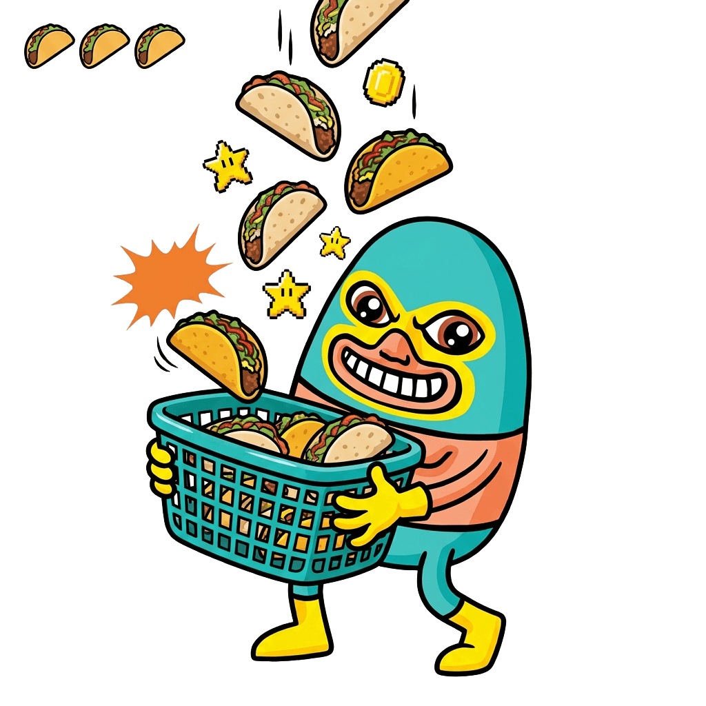 Taco Catch artwork featuring Paco Taco