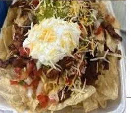 Loaded nachos from an original Taco Libre menu concept